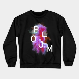 B L O O M - Smoke & Typography Crewneck Sweatshirt